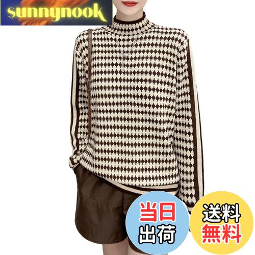 【送料無料】[NONELECEDOLE] ニット セーター レディース トップス カットソー ハーフハイネック 長袖 ..