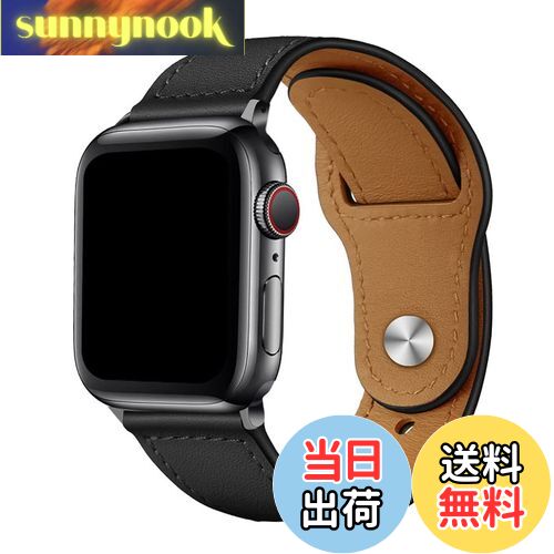 【送料無料】［nobistar］ アップルウォッチ バンド レザー ホワイト 本革 apple watch 7 38mm 40mm 42mm 41mm 44mm 色：ブラック、サイズ：42mm/44mm/45mm