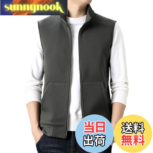 【送料無料】[netero] ベスト メンズ ジャカート 軽量 ノースリーブ 暖かい 防寒 防風 チョッキ ジッパ..