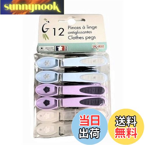 【送料無料】南海通商 Laguelle 花柄ピンチ PU/WH/BL 12pcs 0101-016