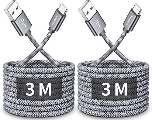 【送料無料】USB Type C ケーブル【3m 2本セット】CLEEFUN 急速充電 タイプ C ケーブル 長い 高速データ転送 コード タイプc 高耐久 断...