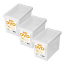 【送料無料】天馬(Tenma) ディスク収納ボックス DVDいれと庫 ライト 3個セット クリア 約21×17.5×30cm