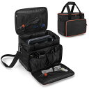 【送料無料】Trunab ポータブル電源 収納バッグ Jackery 700/708 /P7/EcoFlow RIVER Max 576Whに適合して ポータブル電源 保護ケース 滑り止めパッド付き 防塵 撥水 耐衝撃 収納ケース ポータブル電源 バッグ (M(31.8×22.9×24.1CM))