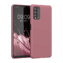 【送料無料】kwmobile スマホケース Xiaomi Redmi 9T対応 ケース - 極薄 TPU シリコン マイクロファイバー ダークローズ