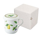 【送料無料】NARUMI(ナルミ) フタ付 マグカップ 果物 290cc 洋ナシ柄 茶こし付 蓋付きマグカップ 結婚祝い 母の日 プレゼント 電子レンジ温め対応...