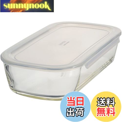 【送料無料】HARIO(ハリオ) 日本製 耐熱ガラス製 保存容器 角 1400ml BUONO kitchen KSTL-140-TW クリア