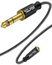 【送料無料】SOLMIMI 1.5M 3.5mmステレオミニ(メス) ⇒ 6.35mm標準プラグ(オス)アンプヘッドホン変換ケーブル 25cm オーディオ変換アダプター