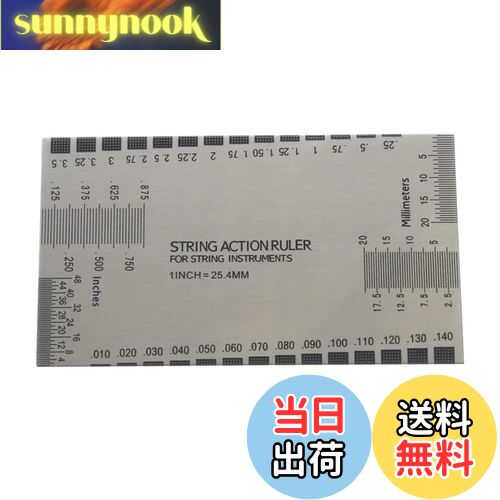 【送料無料】YFFSFDC ストリングアクションルーラー 弦 フレット サドル ナット 高さ調整用 ギターの弦の高さの測定尺 ギターはガイドを設置して