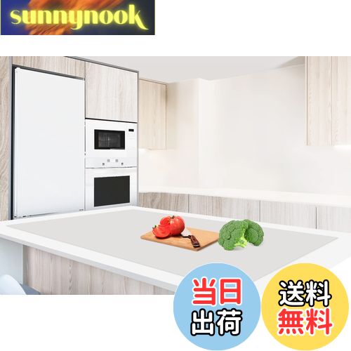 【送料無料】Aechy 調理台保護マット 特大シリコンマット 120×60cm キッチンカウンタープロテクターマット 厚さ2mm 滑り止め カット可能 耐熱 柔...