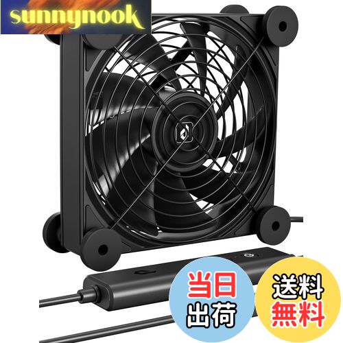 【送料無料】Novonest usbファン 冷却ファン USB扇風機 静音 4段階風量調整 800-1600RPM PCケースファ..