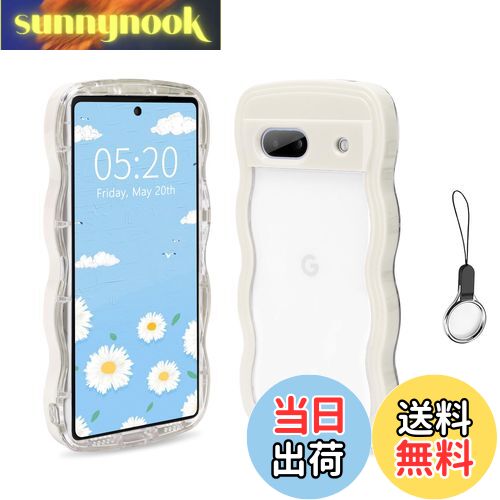 【送料無料】HILEGENER Google Pixel 6A かわいい ケース 波状フレーム うねうね 耐衝撃 グーグル ピクセル6A 6.1インチ用滑り止め スマホケースウェーブ デザイン 手にフィット スマホカバー 韓国 可愛い 女性用 女子向け クリア ソフト TPUカバー 波状エッジ ソフトシェル