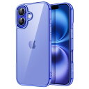 JETech iPhone 16 6.1インチ用 ケース 黄ばみなし 衝撃吸収 バンパーカバー 傷つけ防止 クリアバック (ウルトラマリン)