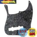【送料無料】Musiclily Pro 10穴 プレシジョンベースPBピックガード5弦Fender Mexican Precision Bass用、ブラックパー...