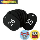 【送料無料】オープン工業 番号札 小判札 荷札 整理券 小 黒 25枚 26-50番 セット BF-71-BK