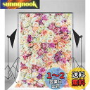 Qinunipoto 写真撮影用 花の背景 背景布 母の日 happy mother's day 背景 布 1x1.5m 写真 ?影 撮影用 色付きの花の背景 ...