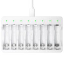 【送料無料】EBL 電池充電器 単3 単4 ニッケル水素/ニカド充電池に適用 USB-Cケーブル充電 電池の充電1-8本自由対応可能 電池じゅうでんき単体 ニッカド充電器