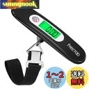 FREETOO 旅行 荷物はかり 二代目チップ ラゲッジスケール LCC用 携帯式 おしゃれ 計量器 デジタル 軽量 風袋引き機能付 (黒)