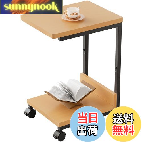 【送料無料】YeTom サイドテーブル キャスター付き ベッドサイドテーブル 可移動ベッドテーブル  ...