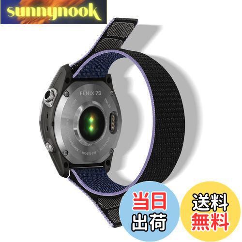 【送料無料】[HeeNia] QuickFit 22mm 対応バンド Garmin Descent G2/Garmin Tactix 8 47mm/Fenix 8 47mm/Fenix E 47mm/Fenix 7 Pro Solarスポーツバンド ナイロン交換バンド軽量 ガーミン ベルトFenix 7 Pro/7/6/5/6 Pro用 (ブルー)
