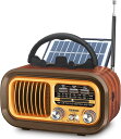 Radio Gemean J-105 携帯ラジオ FM/AM 短波 bluetoothブルートゥース ワイドFM対応 高感度 USB/SDカード対応 MP3プレーヤー 大音量 単1形電池/太陽光/USB充電 対応 レトロ