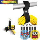 DOKEEP 結束バンドとハンガーマジック式 【6本セット】 収納ストラップ壁掛け用の三角形のバックル付き 作業用延長コード ケーブル ワイヤー ロープ ホース 自宅 ガレージ の整理に (2S/2M/2L)