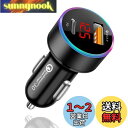 BELIYO シガーソケット usb 車 電圧計 シガーソケット 2ポート QC3.0/PD30W 車載充電器 車 usb シガーソケットusb 急速充電 LEDデジタルディスプレー 小型 軽量 電圧測定12~24V車 iPhone/iPad/Android各種対応(ブラック)
