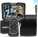 Hiacinto 15M着脱式ファイバースコープ デジタル内視鏡 HD 1080P 三つレンズ 検査カメラ 工業用内視鏡 5.0インチIPSスクリーン付き IP68防水ボアスコープ 8mmレンズ 8つの調整可能なLEDライト 15M半剛性ケーブル 家電点検、機械検査、自動車、配管修理、下水道・排水検査