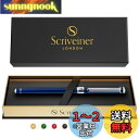 Scriveiner ローラーボールペン 最高級 クローム仕上げ シュミット インク リフィル付き 素敵 ギフト セット 男性 女性 プロフェッショナル エグゼ...