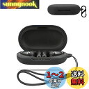 Anker Soundcore AeroFit 用 ケース カバー 【NOUKAJU】 ワイヤレス イヤーホン シリコン 保護ケース (カラビナ付き+ストラップ付き ) 落下防止 キズ防止 耐衝撃 装着充電可能 防水 防塵 (ブラック)