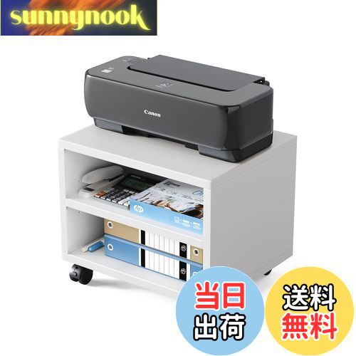 【送料無料】KUKERプリンター台 キャスター付き 木製プリンターラック A3 プリンターワゴン プリンタス..