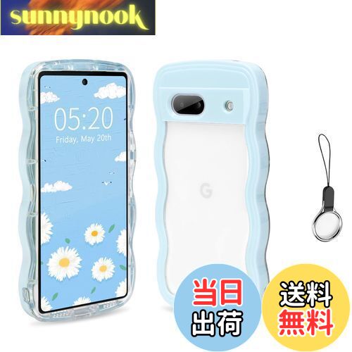 【送料無料】HILEGENER Google Pixel 8 かわいい ケース 波状フレーム うねうね 耐衝撃 グーグル ピクセル8 6.2インチ用滑り止め スマホケースウェーブ デザイン 手にフィット スマホカバー 韓国 可愛い 女性用 女子向け クリア ソフト TPUカバー 波状エッジ ソフトシェル ケ