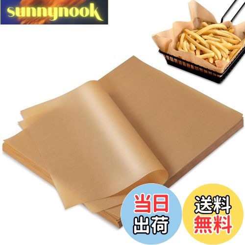 【送料無料】DEVENTORZ クッキングシート オーブンペーパー 100枚入り 未晒クラフト紙 天ぷら敷紙 ハンバーガーサンドイッチラップ オーブンシート クラフト紙 ノンスティックパーチメント 耐油 耐熱 剥離性 ベーキング 料理 グリル フライ 蒸し (20X30cm)