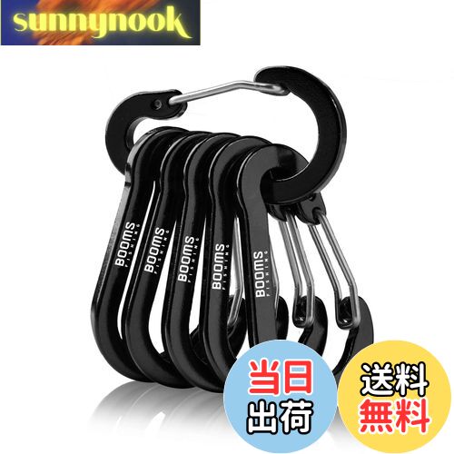 【送料無料】Booms Fishing CC1 アルミ合金カラビナ 超軽量 ロックカラビナ 六個