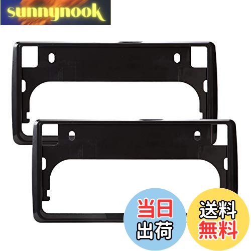 【送料無料】ファインパーツジャパン 新基準対応 ナンバーフレーム 車用 普通車 軽自動車適用 (ブラッ..