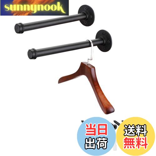 【送料無料】Sumnacon パイプ型 ウォールハンガー 壁掛けラック 衣類ハンガーラック 服掛けラック タオル掛け 壁 ネジ 焼付け塗装 錆びにくい アンティ...