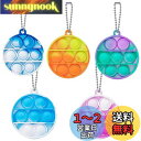 HUAZONTOM スクイーズ玩具 プッシュポップバブル キーホルダー 5個入り スクイーズおもちゃ チェン付き ミニサイズ かわいい ストレス解消 グッズ バ...