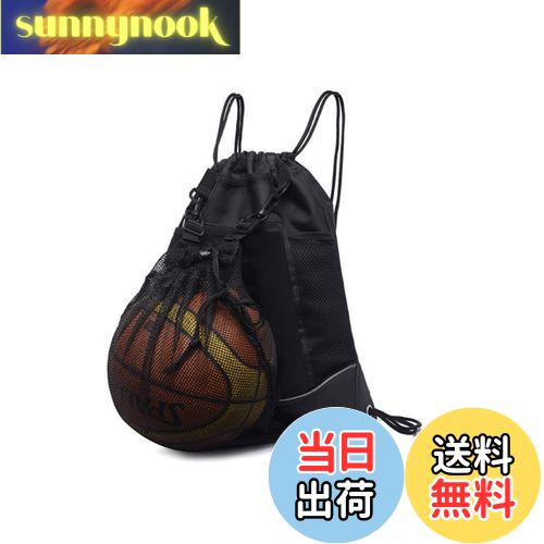 【送料無料】YFFSFDC バスケットボールバッグ バスケ リュック サッカーボールバッグ ボールケース 軽量 便利 多機能 大容量 スポーツバッグ (ブラック...