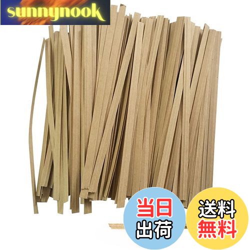 【送料無料】YFFSFDC ビニタイラッピングタイクラフト紙 ツイストタイ結束用フト紙 パン袋包装用 ヤー ワイヤータイ 装飾材料 鉄ワイ 8cm【1000本セ...