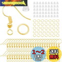 【Arti-Cipes】ピアスフック 約100組(300個)セット 丸玉付き 釣針ピアス 金属アレルギー対応 キャッチ付き ピアス金具 ジュエリー用 付き ジャ...