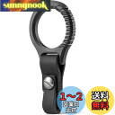 TISUR キーホルダー メンズ チタン カラビナ おしゃ 本革 キーリング付き キーケース用 keychain (ブラック)