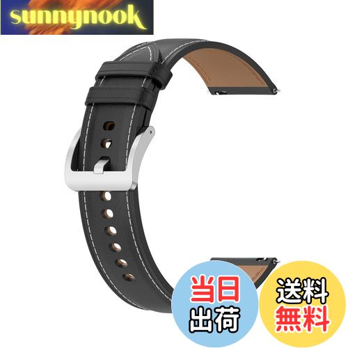 【送料無料】[SHEAWA] for HUAWEI WATCH GT4 46mm/GT5 Pro 46mm/GT5 46mm バンド ベルト 本革 WATCH GT3 Pro 46mm/WATCH GT 3 46mm レザー 交換バンド 交換ベルト アクセサリー (ブラック)