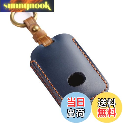 【送料無料】[Kinotaka] 新型マツダ3 本革 レザー キーケースキーカバー CX-60 CX-30 DM系 ファストバック BP系 CX-8 2020 ロードスター CX-5 スマートキーケース for マツダ3 Fastback Sedan(H31.5~) 専用設計 (ブルー)