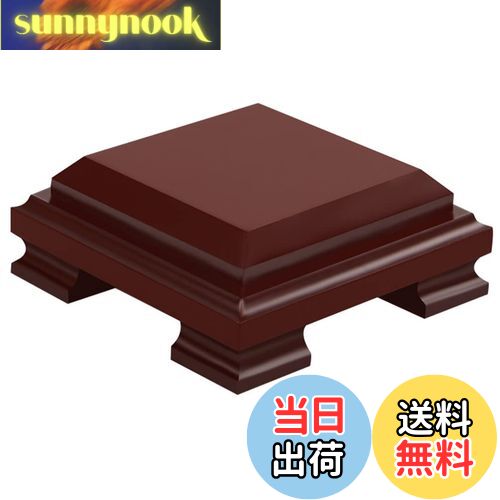 【送料無料】NUOLUX 花台 フラワースタンド 木製 木製花台 盆栽置き 四角形 15X15X5.5CM 飾台 香炉台 ..