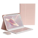 iPadAir13インチ M3 M2 キーボードケース マウス付き iPadPro12.9インチ 第6/5/4/3世代 キーボード カバー Apple Penc...