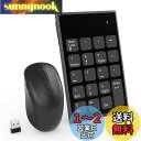 ワイヤレス テンキー マウスセット、19キー2.4G 数字テンキー& 800/1200/1600 DPI マウス セット 小型 持ち運び USB接続 無線 テン...