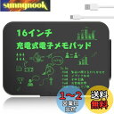 HOMESTEC 電子メモパッド 16インチ Type C充電可 筆触でメモ消す 大画面 高輝度 電子メモ帳 ロック機能 lcd液晶 筆圧対応 単語帳 筆談ボード 書いて消せるボード