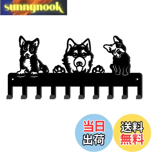 【送料無料】SUPERDANT 3匹の犬キーフック 鉄製フック 壁掛けフック 犬キーホルダー 壁取り付け式コートラック ウォールハンガー マルチフック ネジ付き...