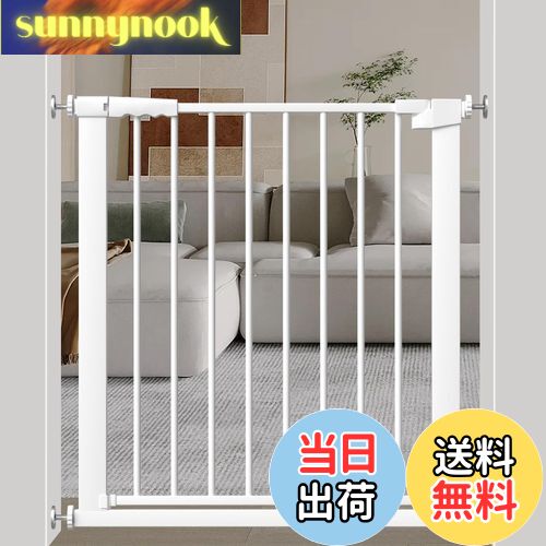 【送料無料】Seogva ベビーゲート 取付幅75-83cm 高さ78cm ベビーゲート 突っ張り式 バリアフリーベビーゲート ペットゲート スチールゲート ドア付き 間仕分けゲート