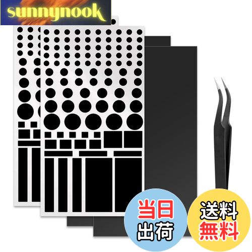 【送料無料】DELUXEFOX LED減光シール【4枚入り】10x20cm減光シールバンドニッパー 黒テープ 強粘着 マ..