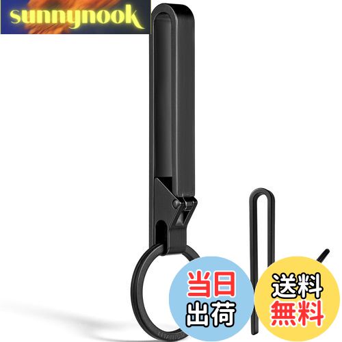 【送料無料】[TIMULTI] チタン キーホルダー ベルトクリップ カラビナ ベルト フック 落ちない メンズ ..